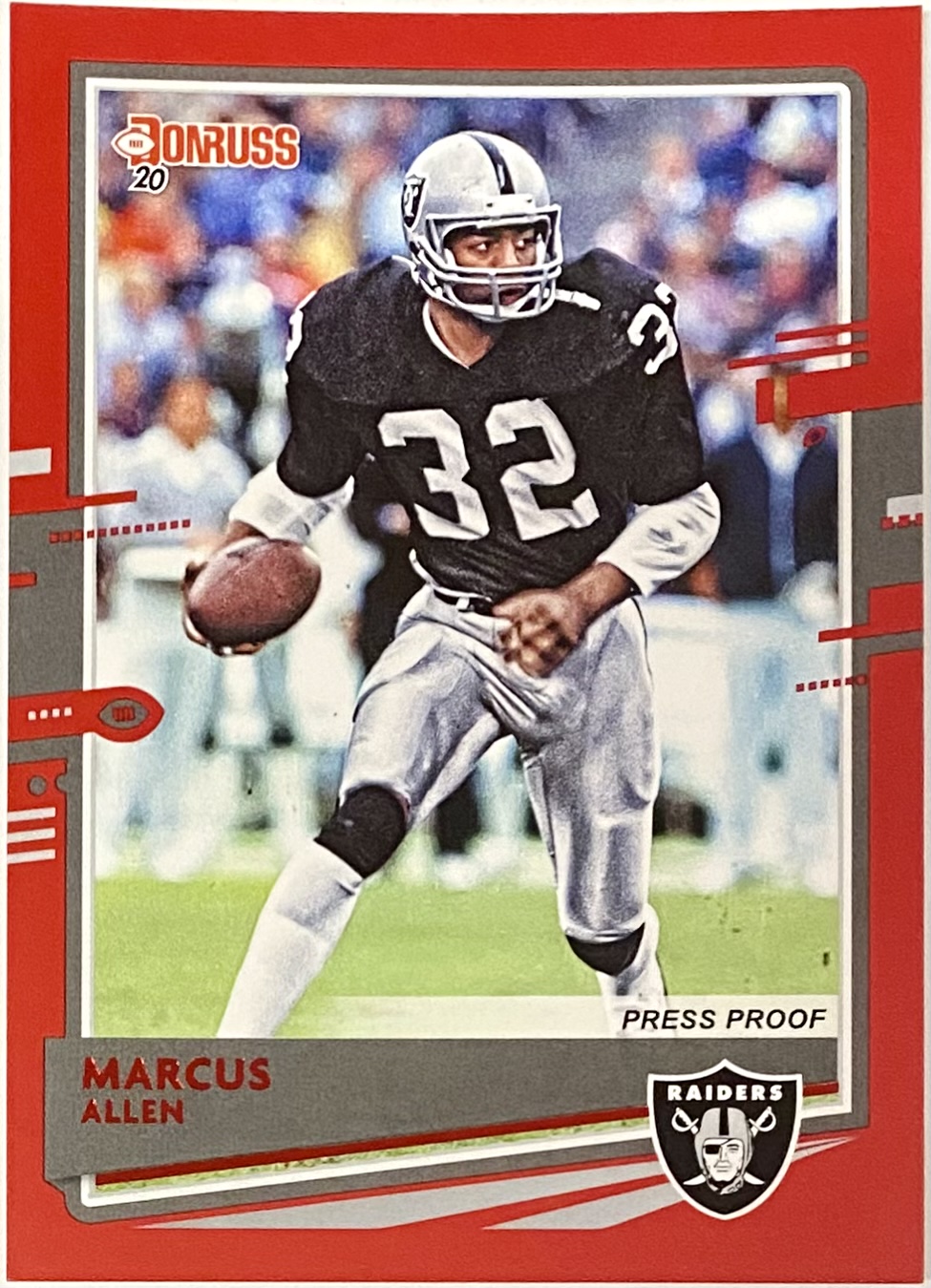 Marcus Allen Panini Donruss Football Los Angeles Raiders Red Press