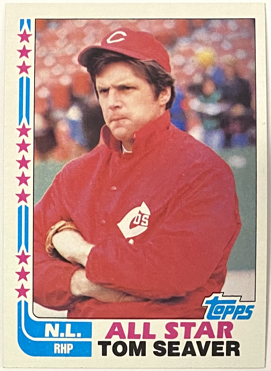 Tom Seaver 1982 Topps Cincinnati Reds Baseball All Star Card HOF