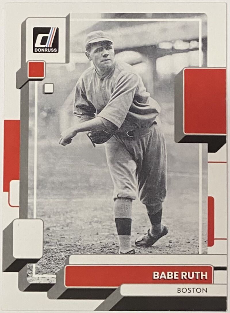 Babe Ruth Panini Donruss Baseball Boston Red Sox Baseball Card