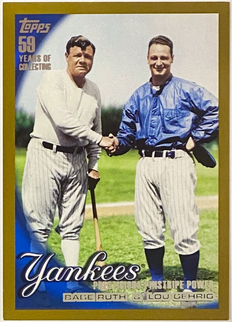 Babe Ruth Lou Gehrig 2010 Topps New York Yankees Prestigious