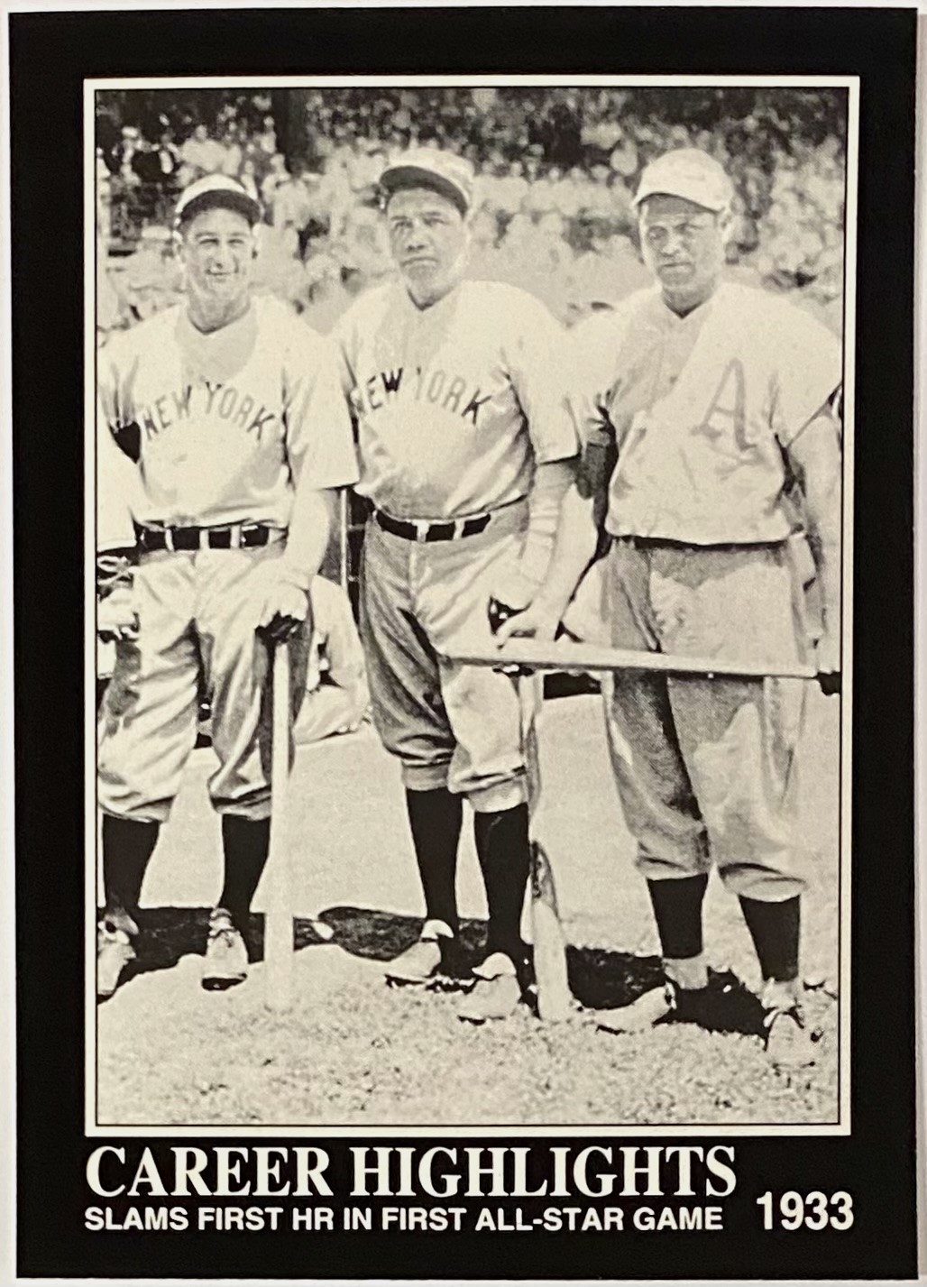 Babe Ruth Lou Gehrig Jimmie Foxx 1992 Megacards The Babe Ruth