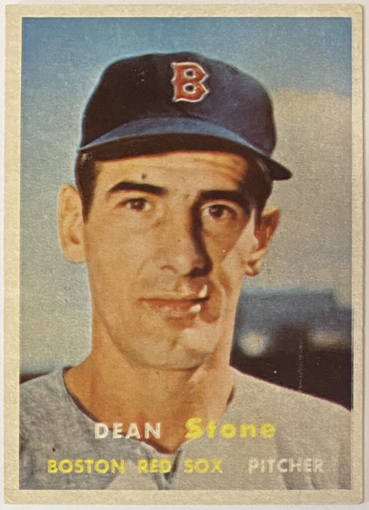 Dean Stone Topps Boston Red Sox Baseball Card Kbk Sports