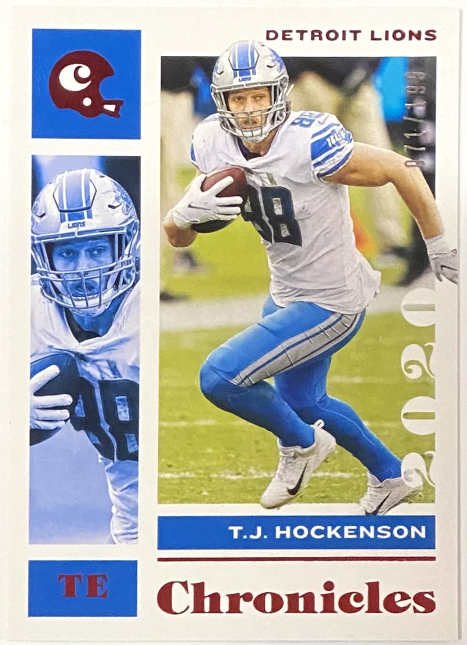 T J Hockenson 2020 Panini Chronicles Football Detroit Lions Purple