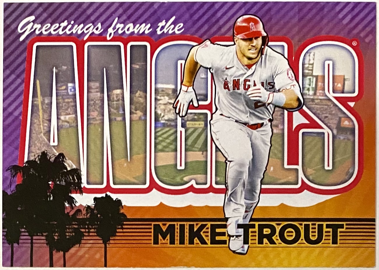 Mike Trout Topps Los Angeles Angels Baseball Greets From The