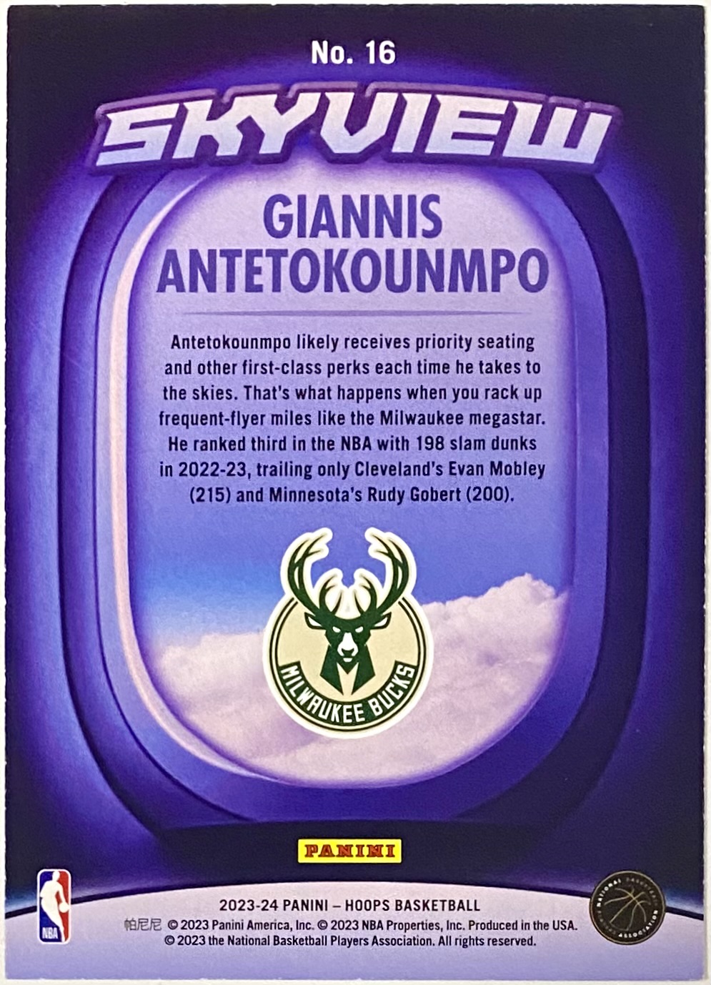 Giannis Antetokounmpo Panini Nba Hoops Basketball Milwaukee