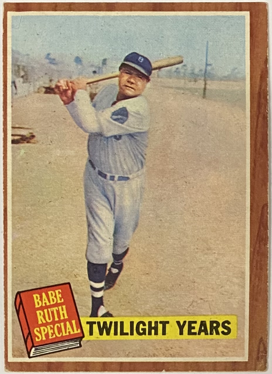 Babe Ruth 1962 Topps Boston Braves Baseball Twilight Years Card KBK