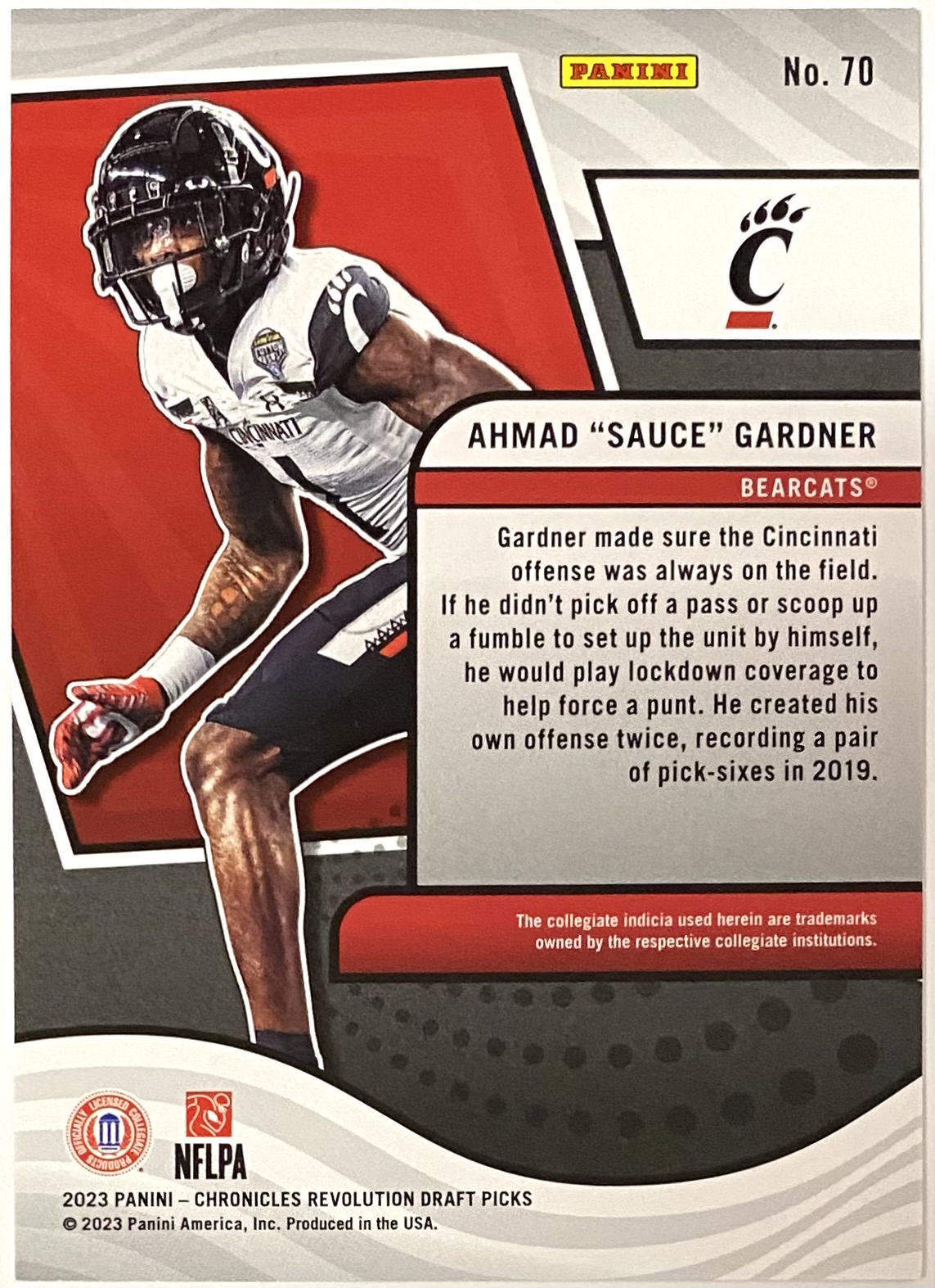 Ahmad Sauce Gardner Panini Chronicles Revolution Draft Picks