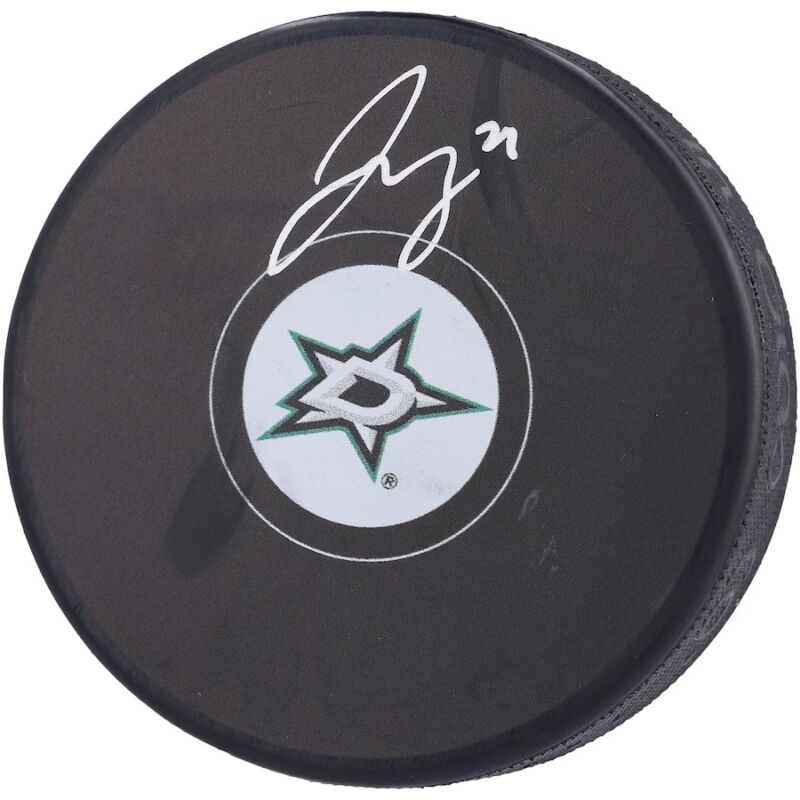 Jake Oettinger Autographed Dallas Stars Puck KBK Sports