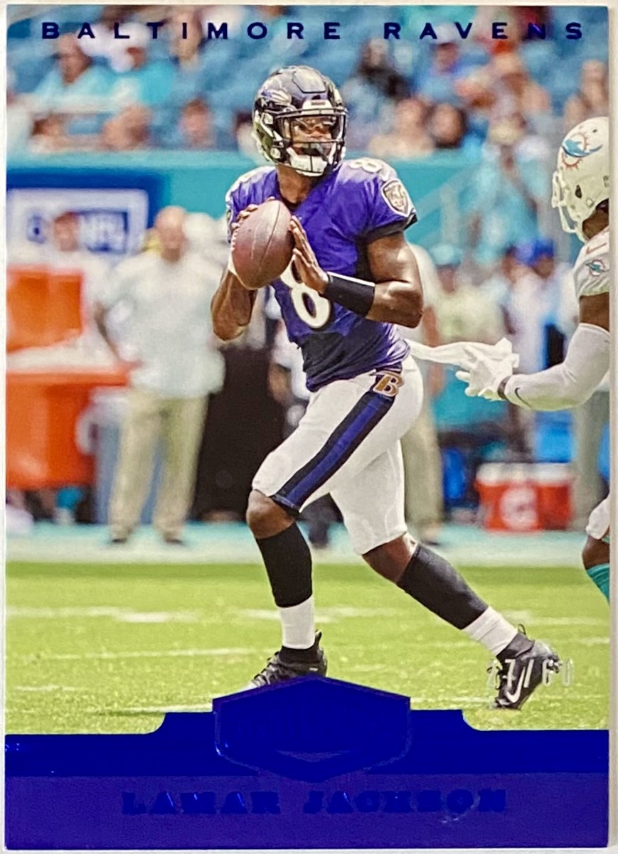 Lamar Jackson 2019 Panini Plates Patches Football Baltimore Ravens