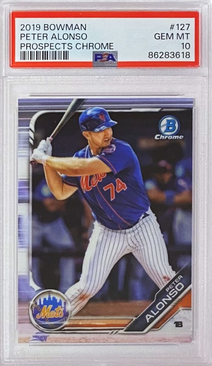 Pete Alonso Bowman Chrome New York Mets Baseball Prospect Graded