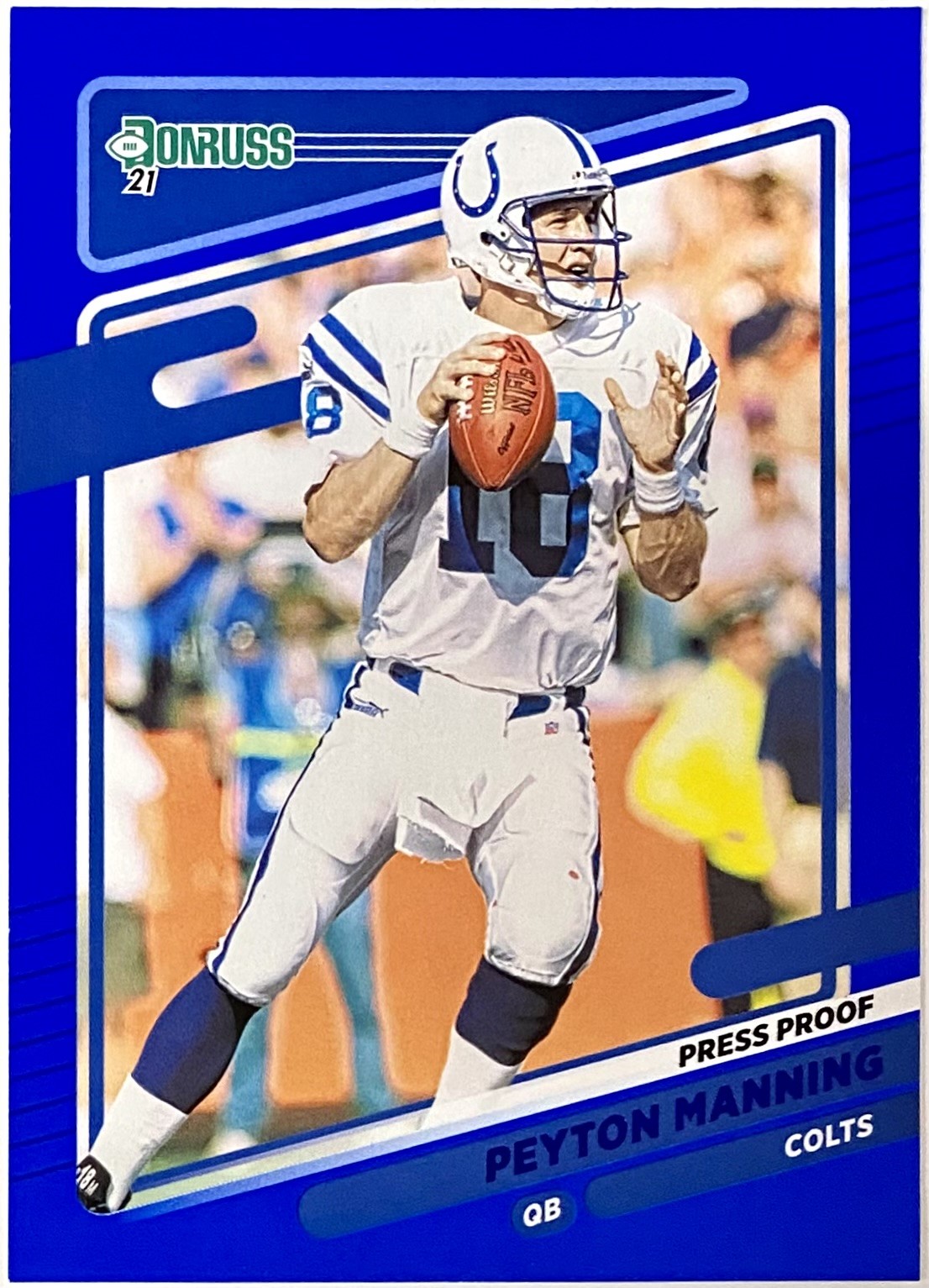 Peyton Manning 2021 Panini Donruss Football Indianapolis Colts Blue