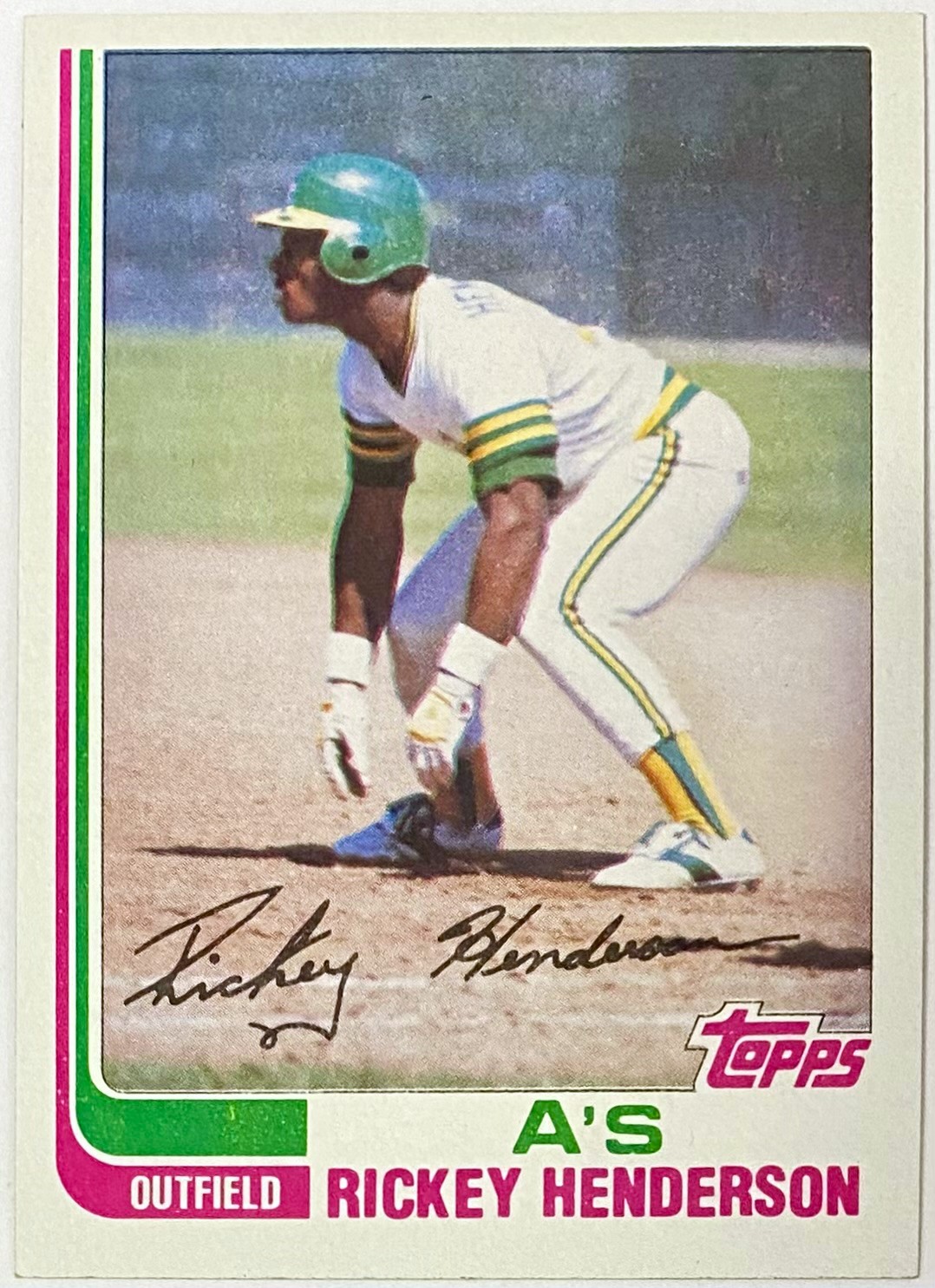 Rickey Henderson Topps Oakland Athletics Baseball Hof Kbk Sports