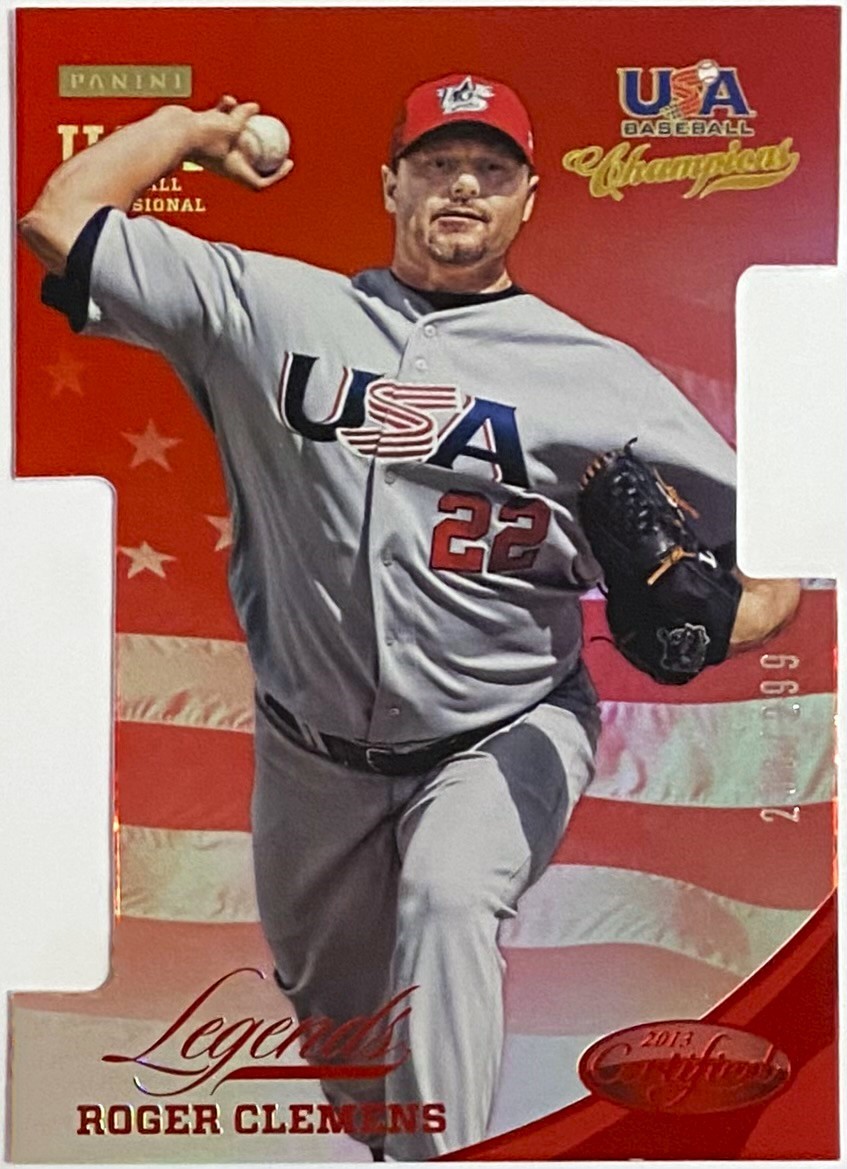 Roger Clemens 2013 Panini USA Baseball Champions Team USA Certified