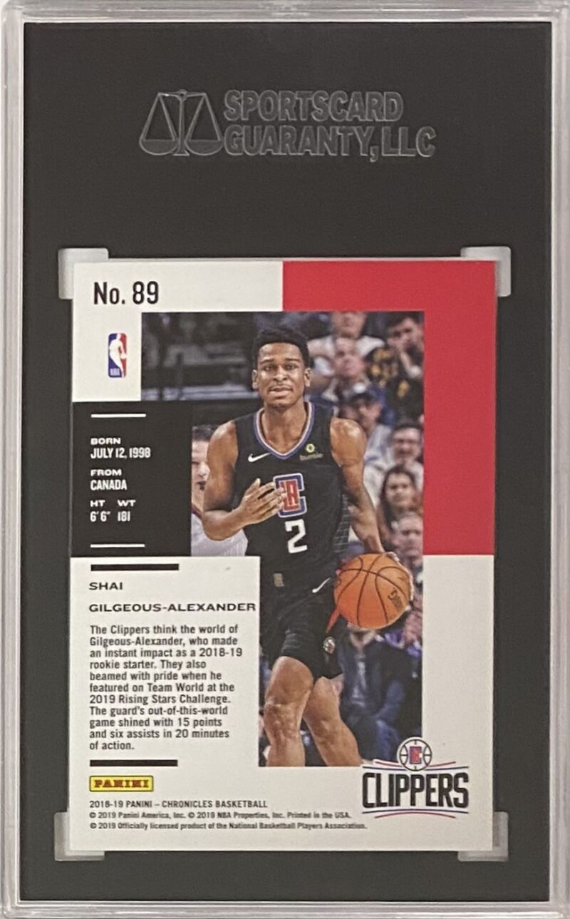 Shai Gilgeous Alexander Panini Chronicles Basketball Los