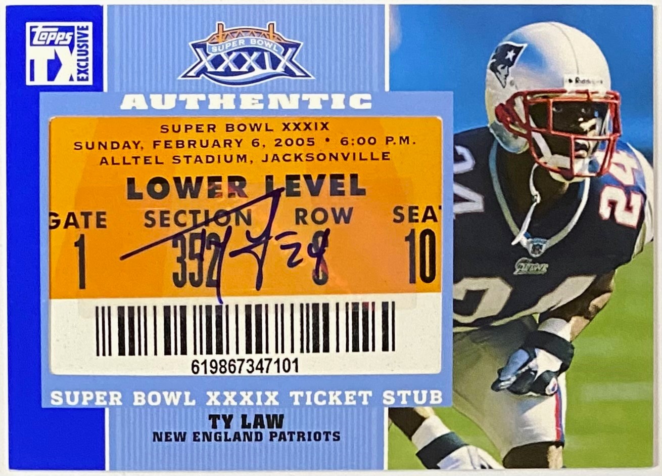 Ty Law Autographed Topps Tx Exclusive Football New England