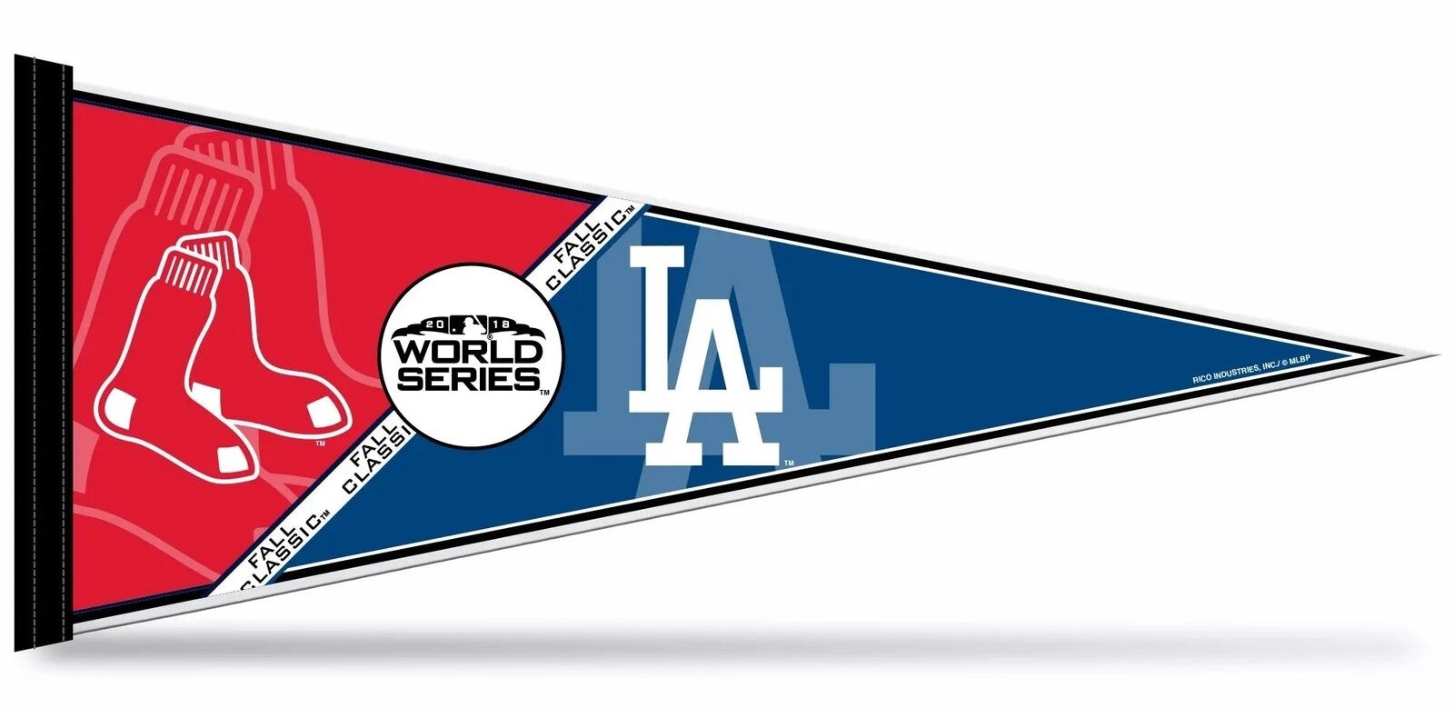 Boston Red Sox Los Angeles Dodgers 2018 World Series Pennant 12x20 