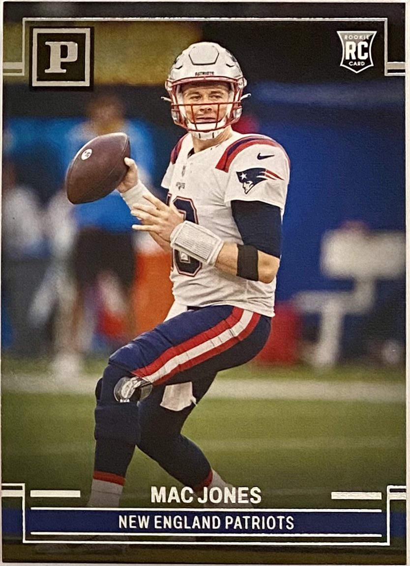 Mac Jones 2021 Panini Chronicles Panini Football New England Patriots Rookie Card KBK Sports