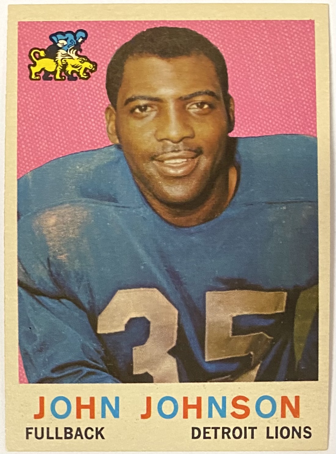 John Johnson 1959 Topps Detroit Lions Football Card - KBK Sports