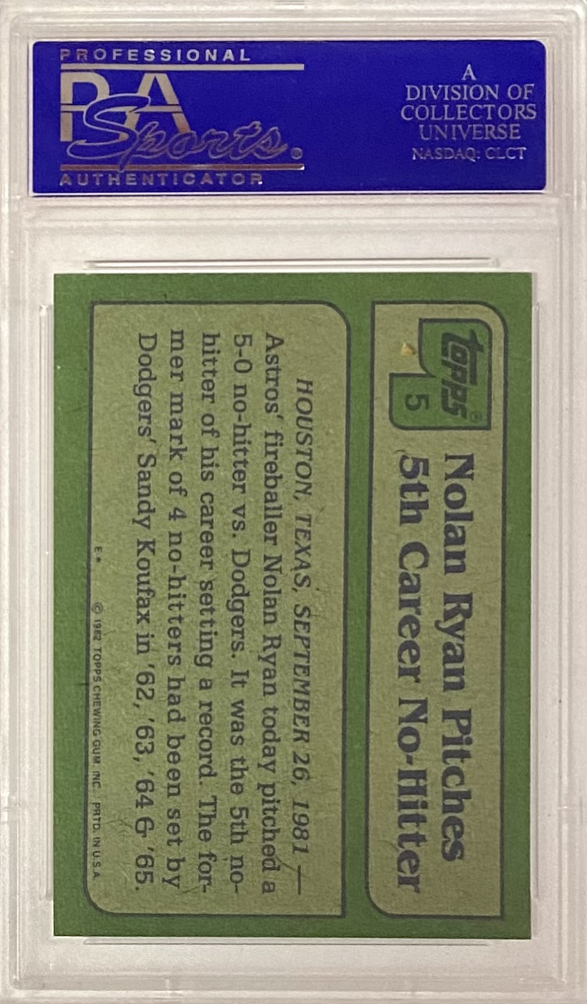 Graded 1982 Nolan 2024 Ryan