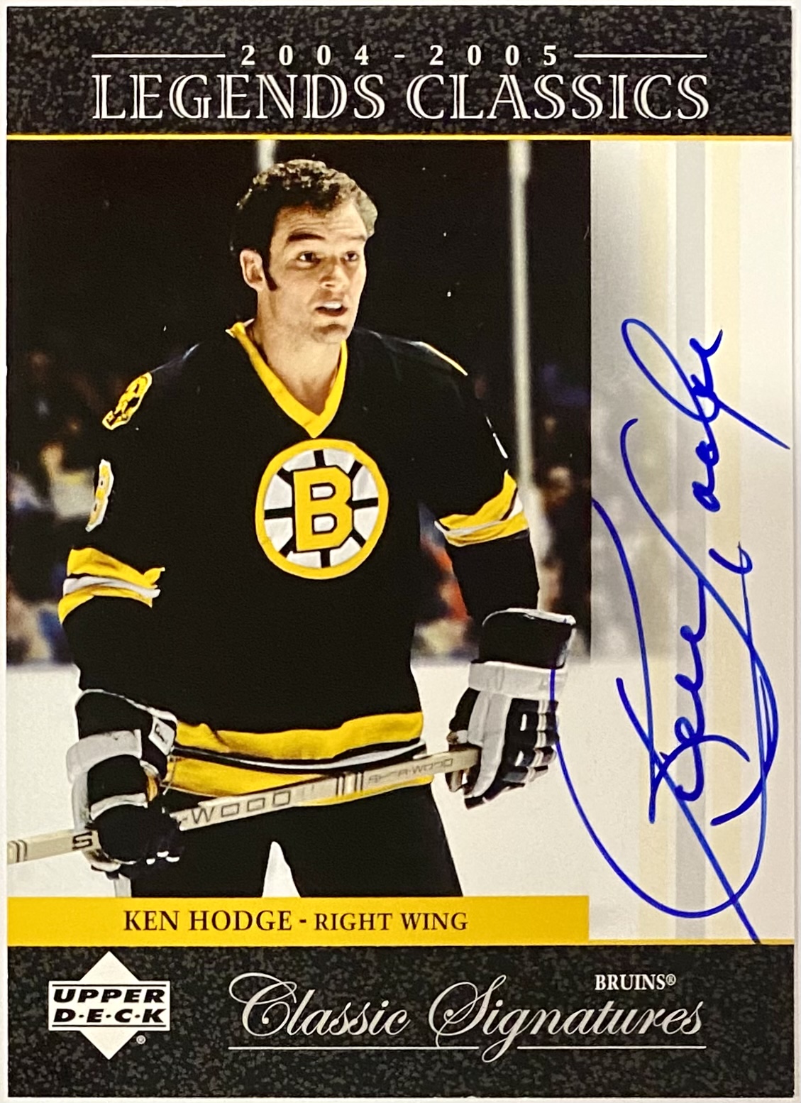 Ken Hodge Autographed 2004-05 Upper Deck Boston Bruins Hockey Classic ...