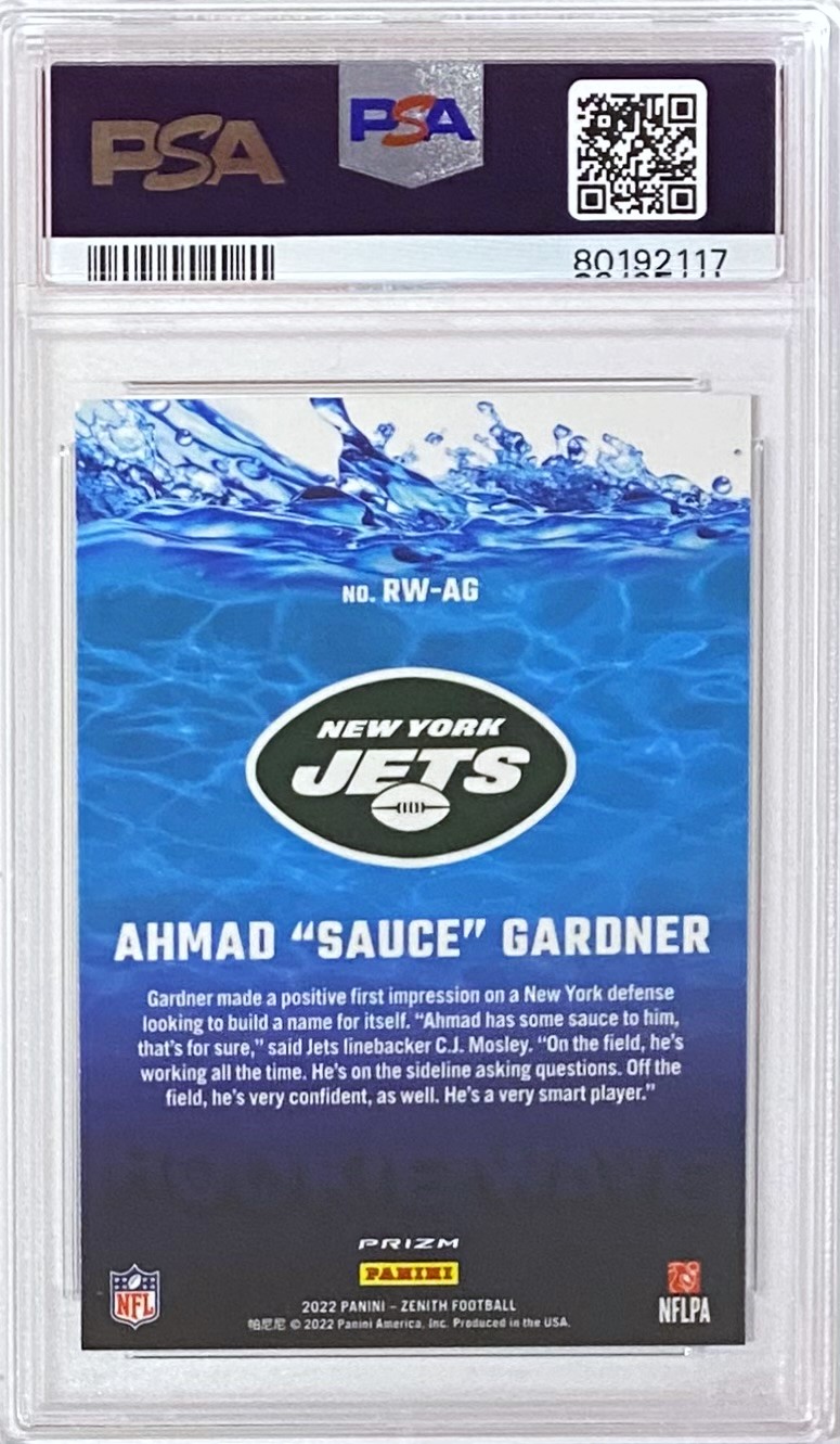 Ahmad “Sauce” Gardner 2022 Panini Zenith Football New York Jets 