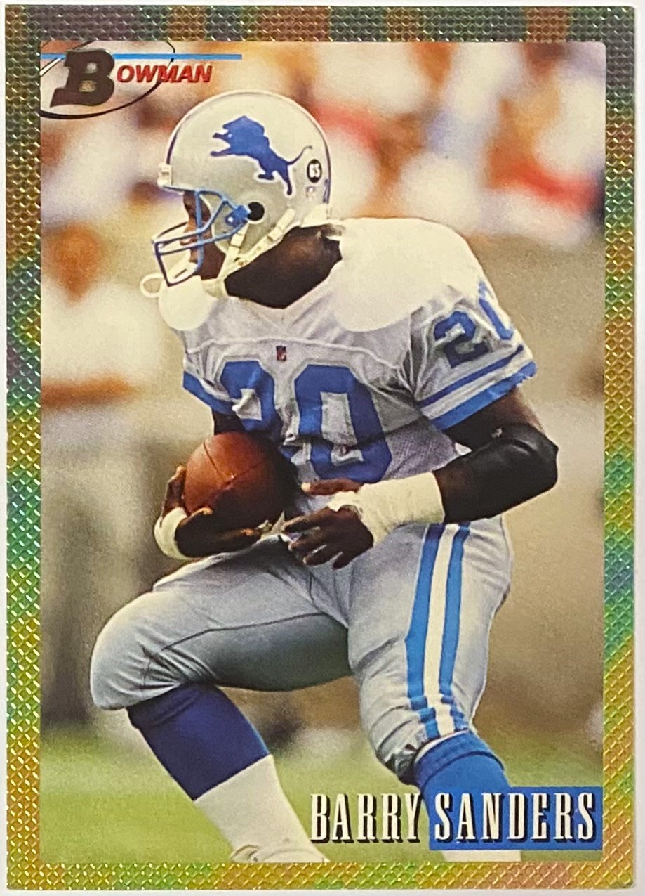 Barry Sanders 1993 Bowman Detroit Lions Football Rainbow Foil Card ...