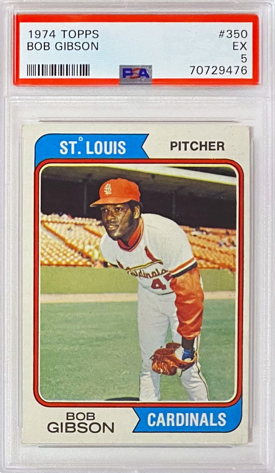 Bob Gibson 1974 Topps St. Louis Cardinals Baseball Graded Card (Grade 5 ...