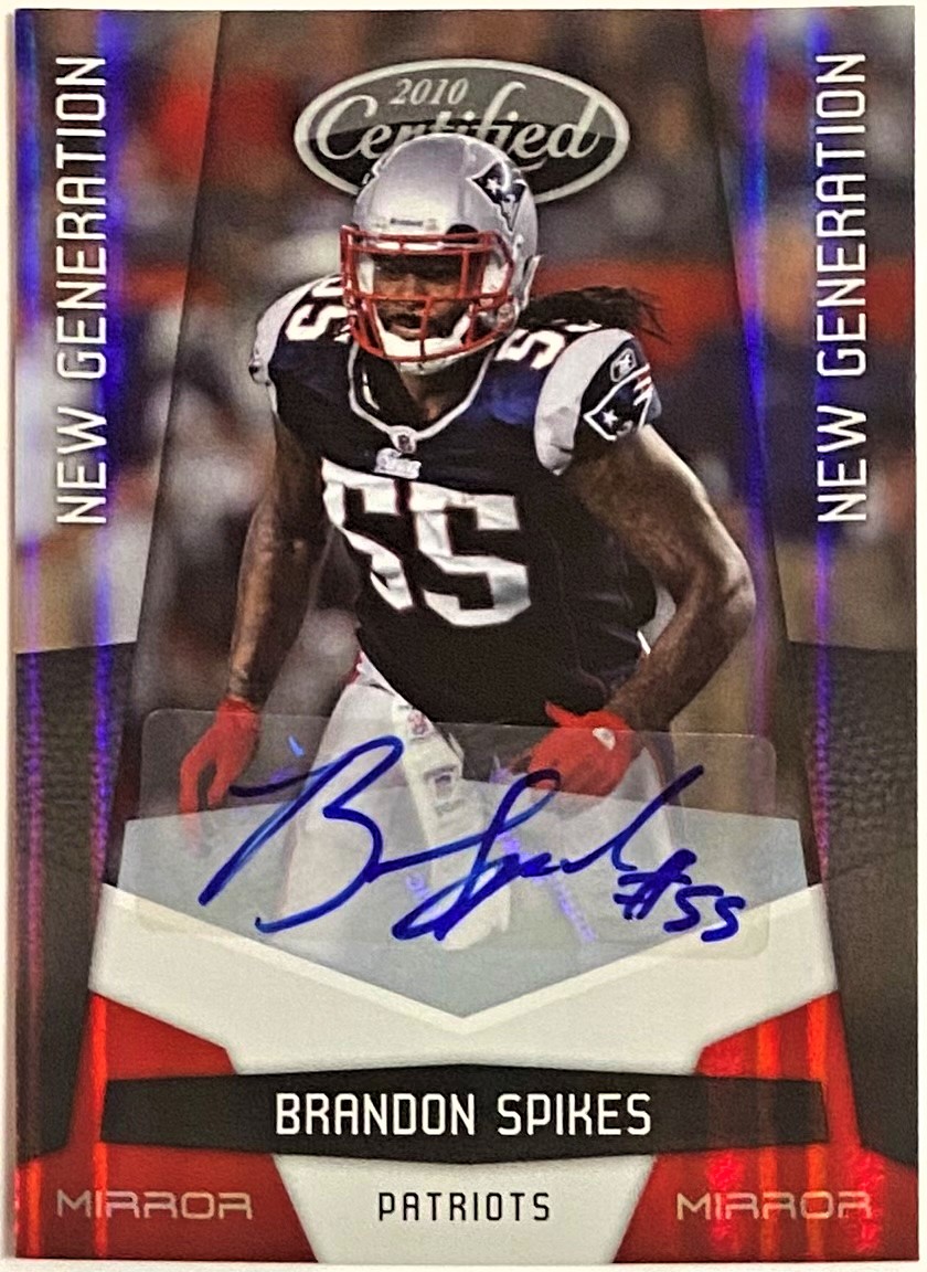 Brandon Spikes Autographed 2010 Panini Certified New England Patriots ...