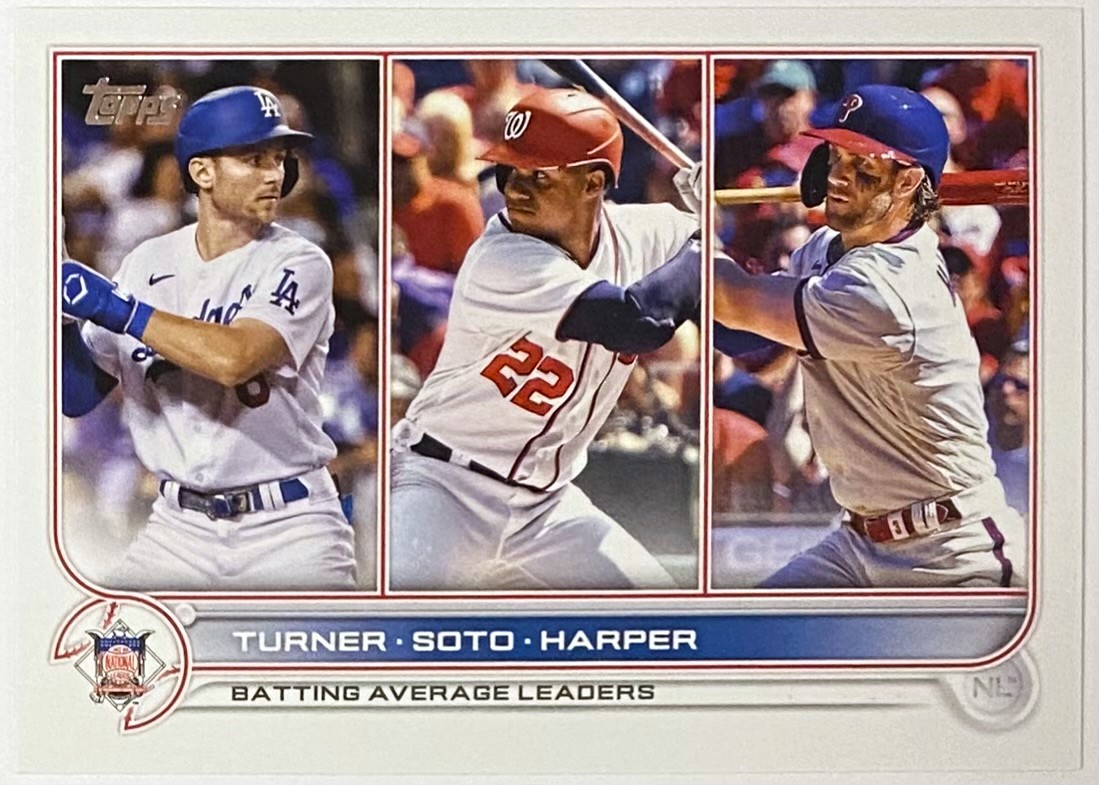 Bryce Harper, Juan Soto & Trea Turner 2022 Topps National League