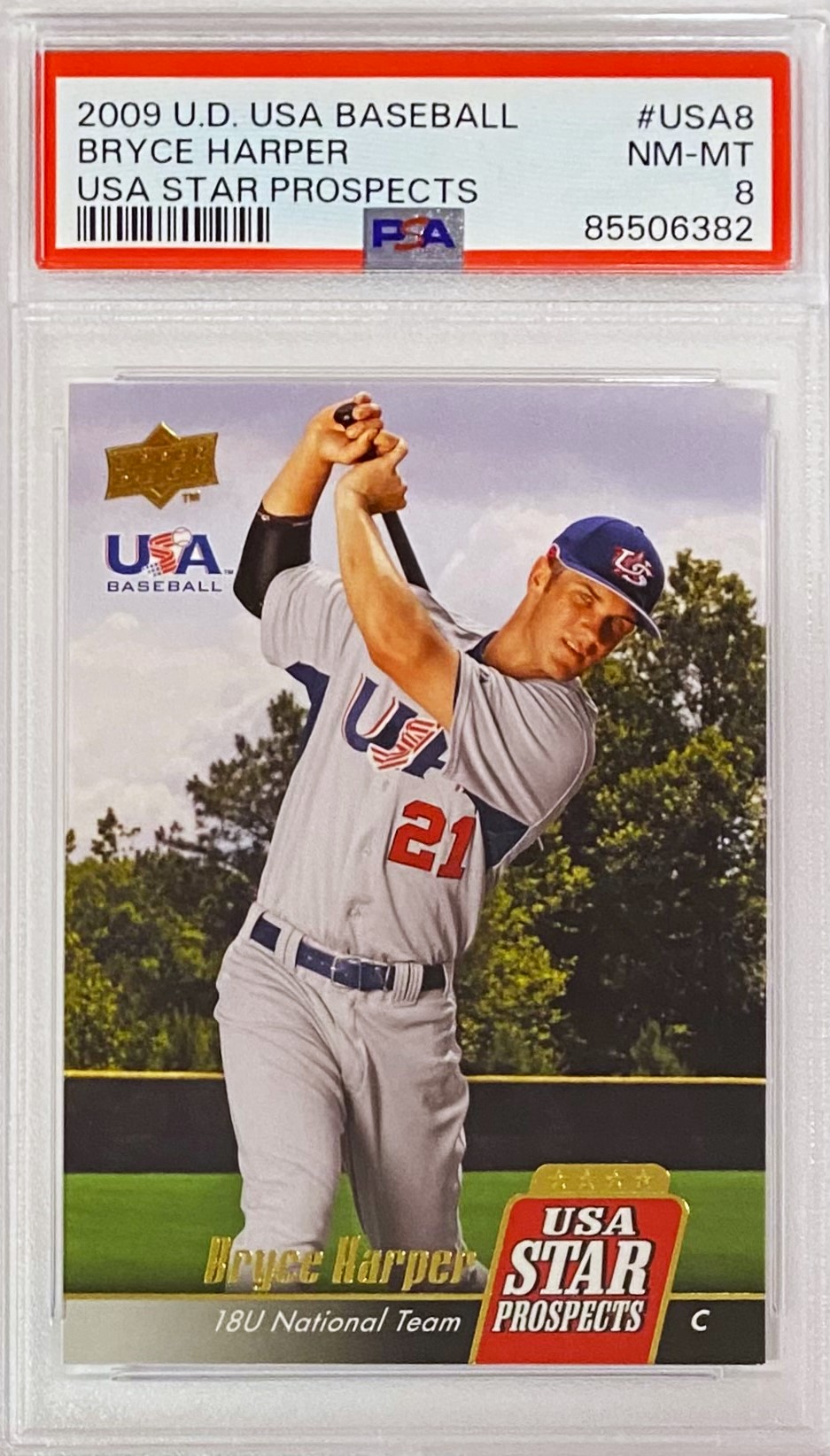 Bryce Harper 2009 Upper Deck USA Baseball Star Prospects Graded Rookie