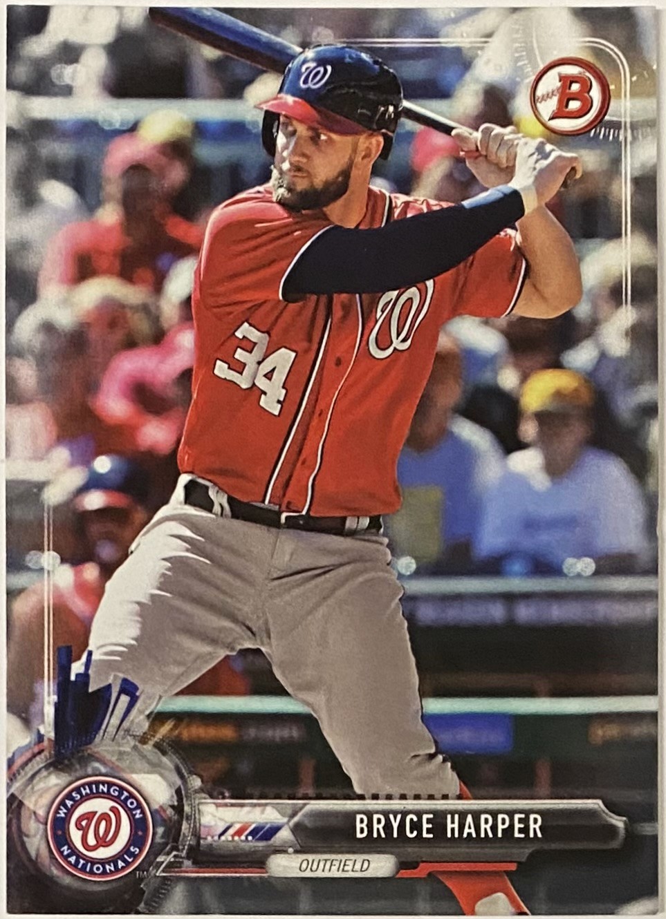 Bryce Harper 2017 Bowman Washington Nationals Baseball Card - KBK Sports