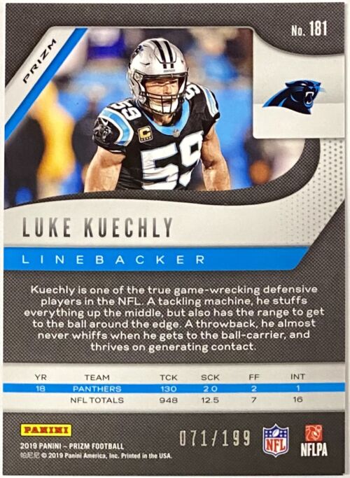 Autographed Luke Kuechly Jersey - 2013 Pro Bowl JSA