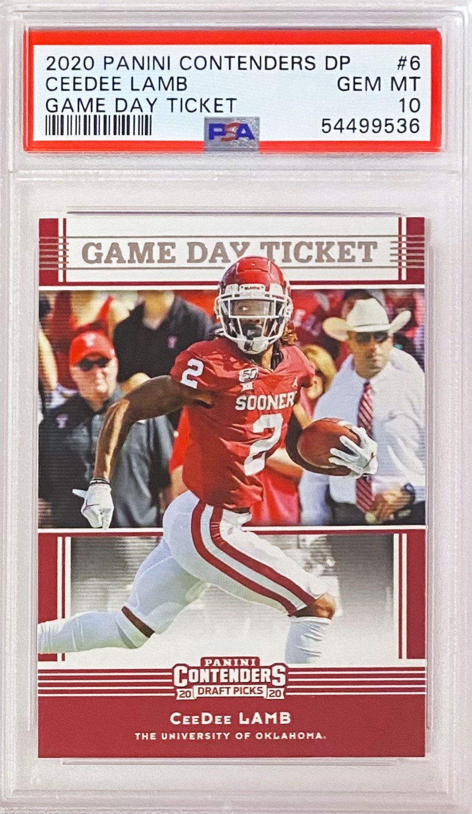 CeeDee Lamb 2020 Panini Contenders Draft Picks Oklahoma Sooners