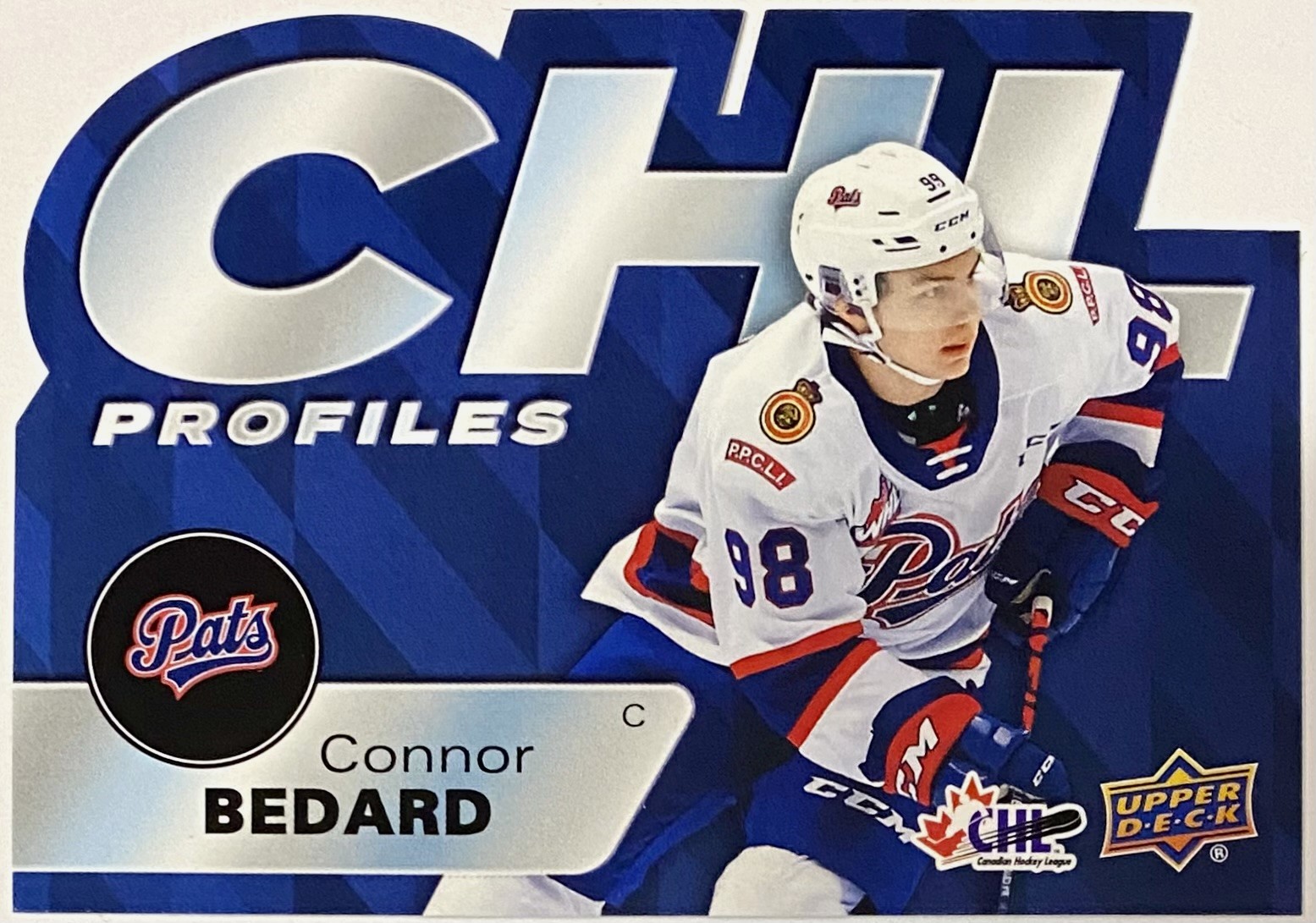 Connor Bedard 2021-22 Upper Deck CHL Hockey Regina Pats Profiles Die ...