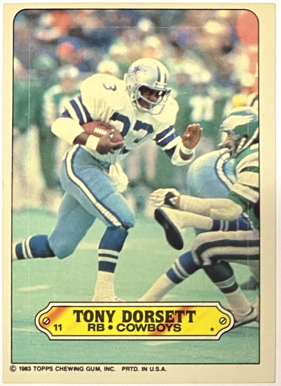 Tony Dorsett 1983 Topps Dallas Cowboys Football Sticker Card – KBK