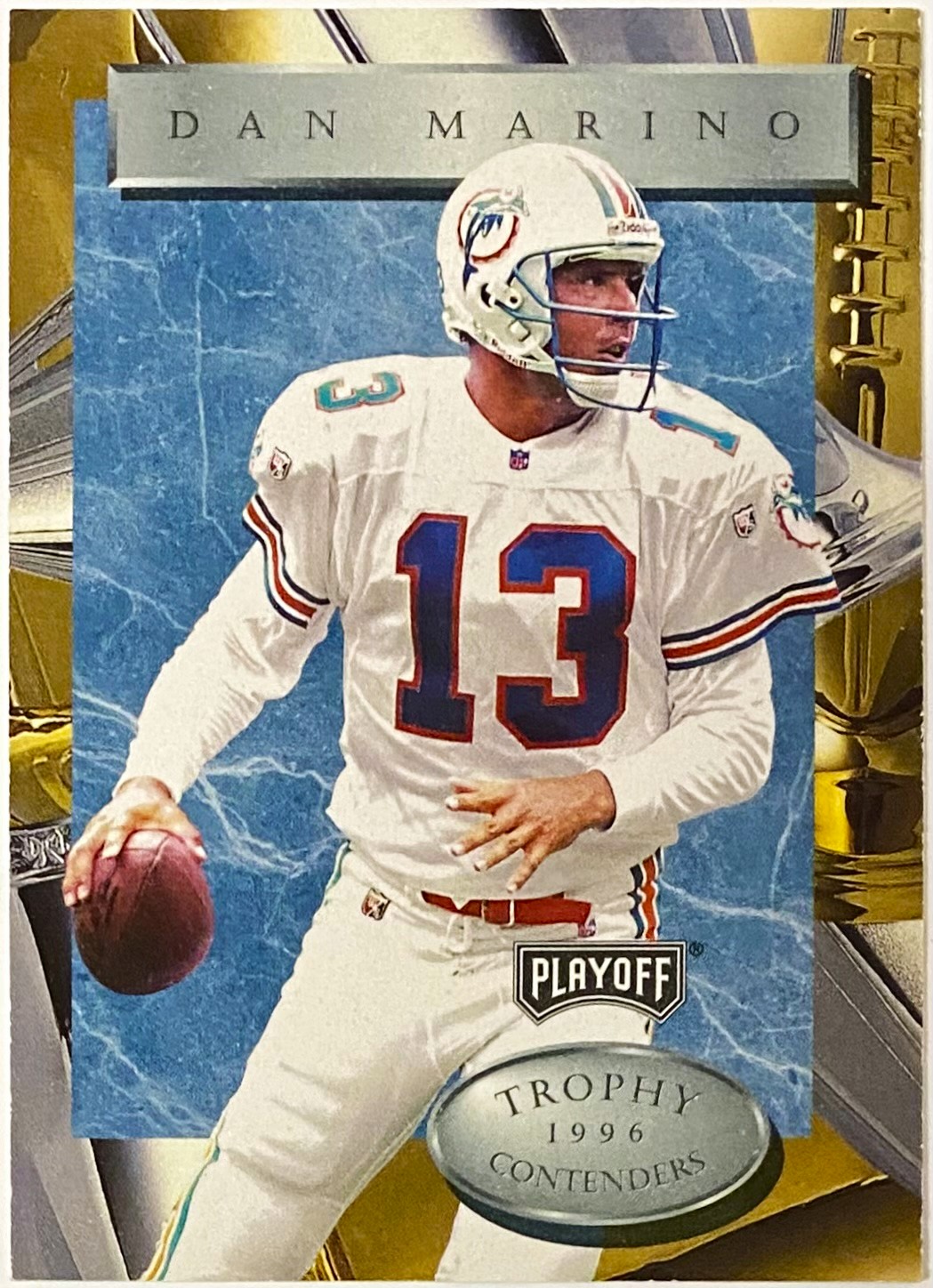 Dan Marino 1996 Playoff Trophy Contenders Miami Dolphins Football Card ...