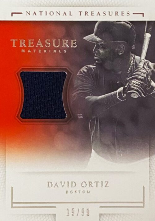 David Ortiz 2016 Panini National Treasures Baseball Boston Red Sox Treasure Materials Numbered Card w/Piece of Game-Used Material (#19/99)