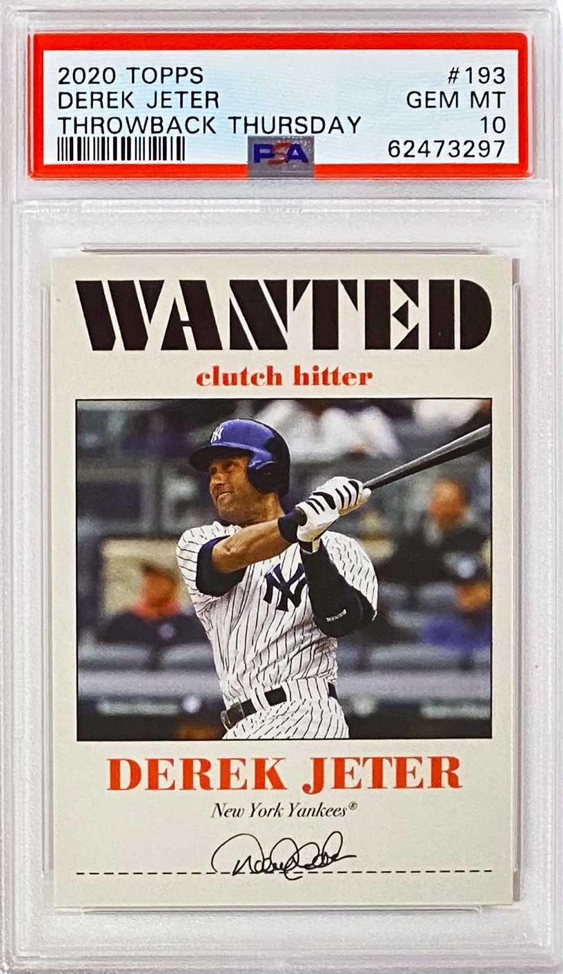 Derek Jeter 2020 Topps Throwback Thursday New York Yankees Baseball ...