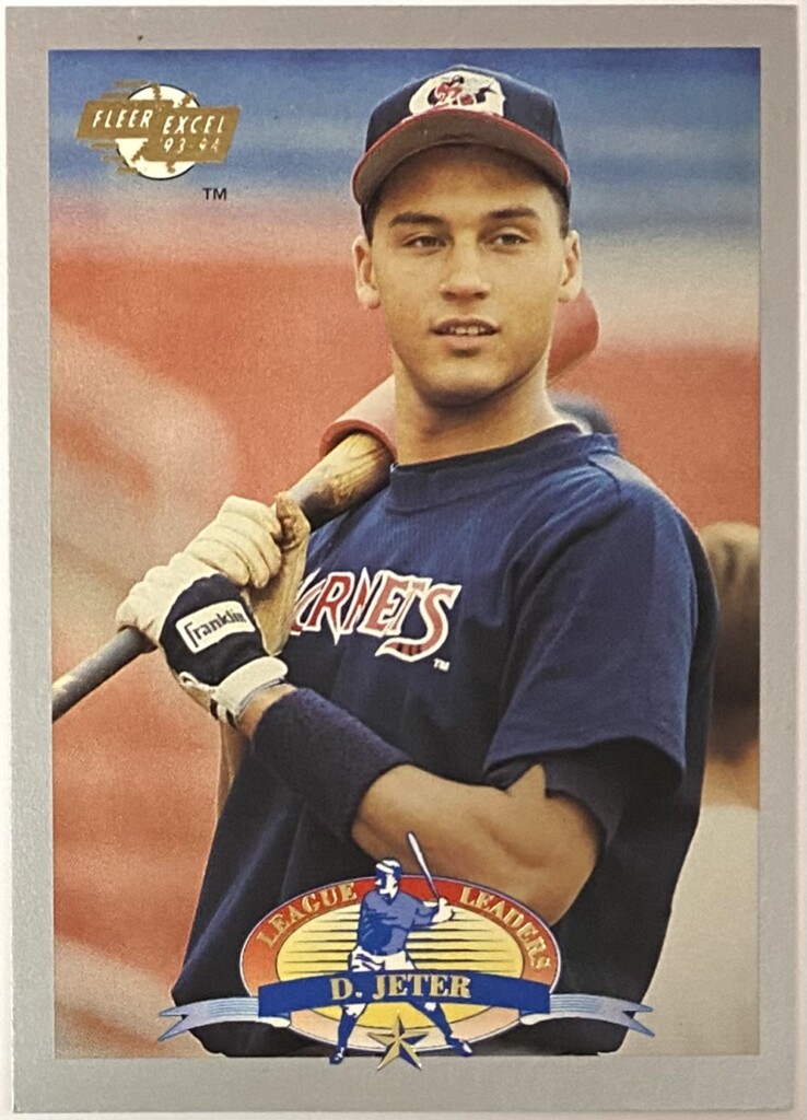 Derek Jeter 1993 Fleer Excel Greensboro Baseball League Leaders