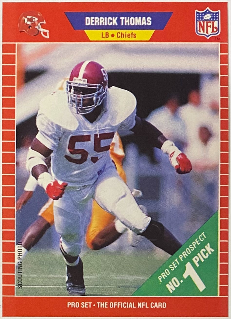 Derrick Thomas 1989 Pro Set Alabama Crimson Tide Football Prospect No ...