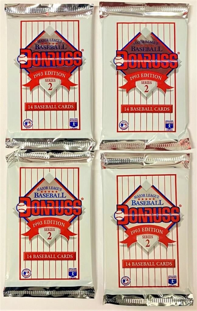 Donruss 1993 Major League Baseball Series 2 Edition 4Pack Bundle (14