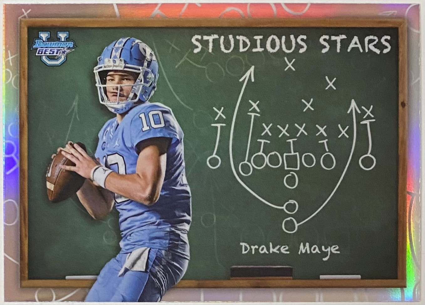 Drake Maye 2023 Bowman University Best Football North Carolina Tar Heels  Studious Stars Rookie Card - KBK Sports