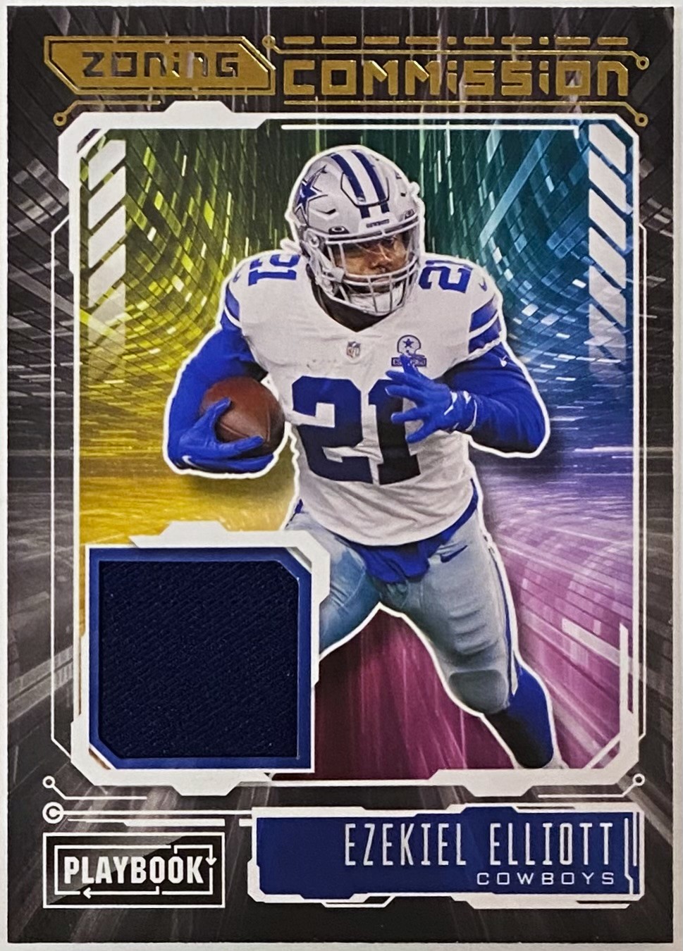 Ezekiel Elliott 2021 Panini Playbook Football Dallas Cowboys Zoning ...