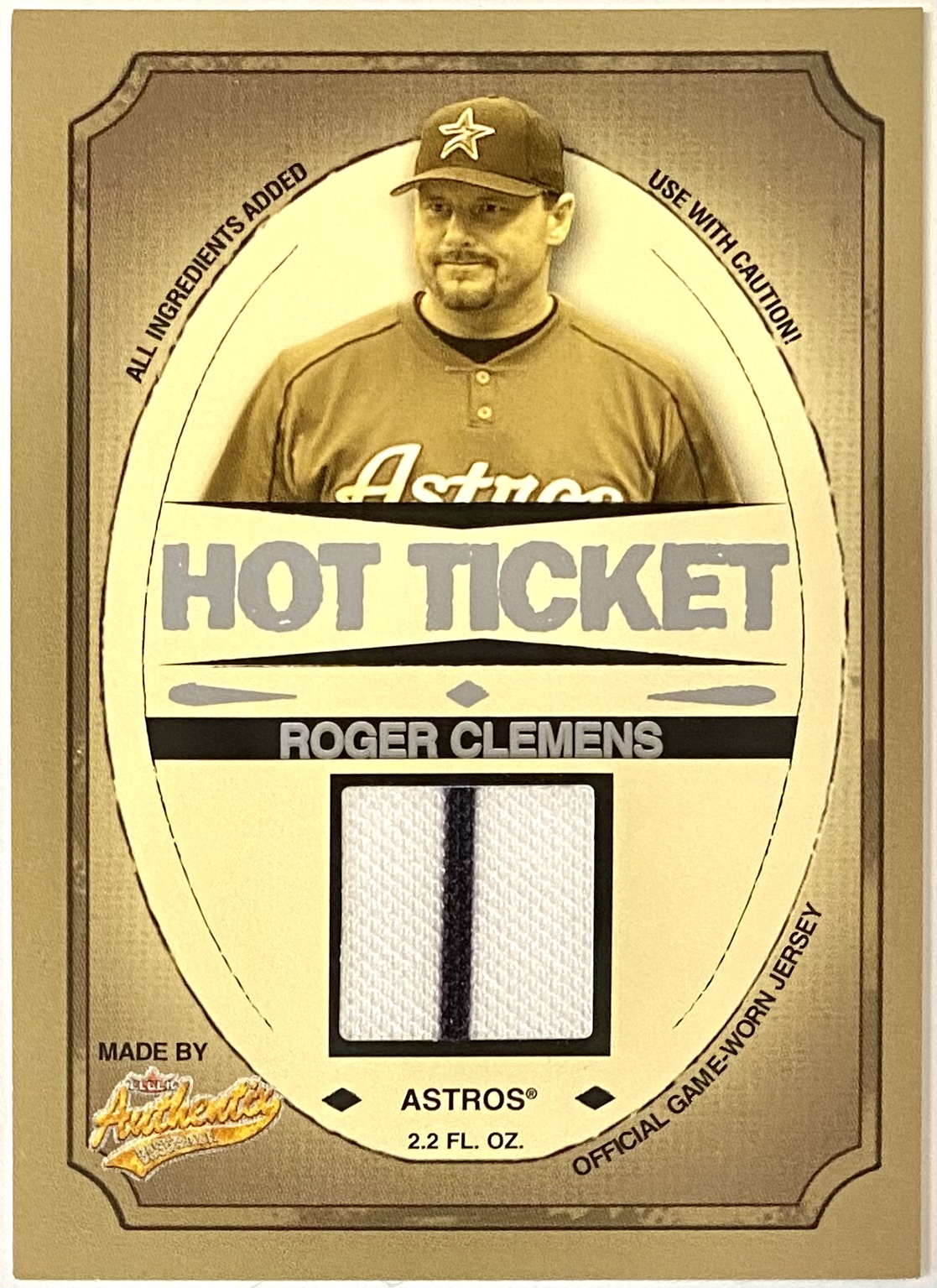 Roger Clemens 2005 Fleer Authentix Houston Astros Baseball Hot Ticket ...