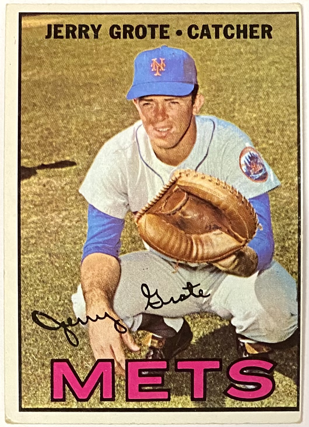 Jerry Grote 1967 Topps New York Mets Baseball Card - KBK Sports