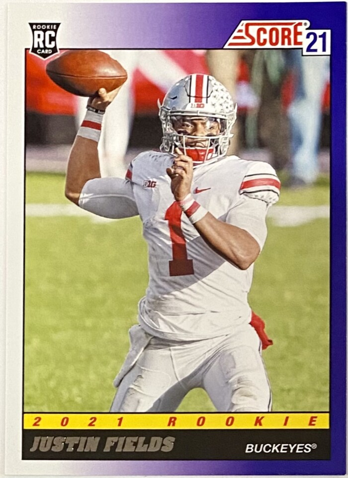 Justin Fields 2021 Panini Score Football Ohio State Buckeyes Throwback  Rookie Card – KBK Sports