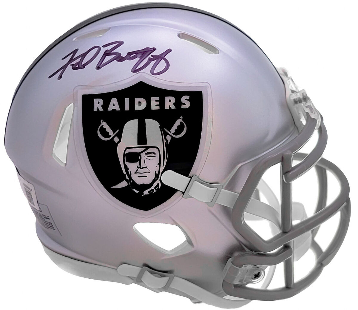 Fred Biletnikoff Autographed Oakland Raiders Silver Mini Helmet Kbk Sports 4991