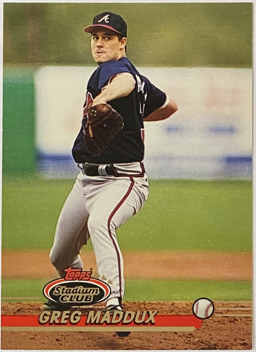 Greg Maddux 1993 Topps Stadium Club Atlanta Braves Baseball Card - KBK  Sports