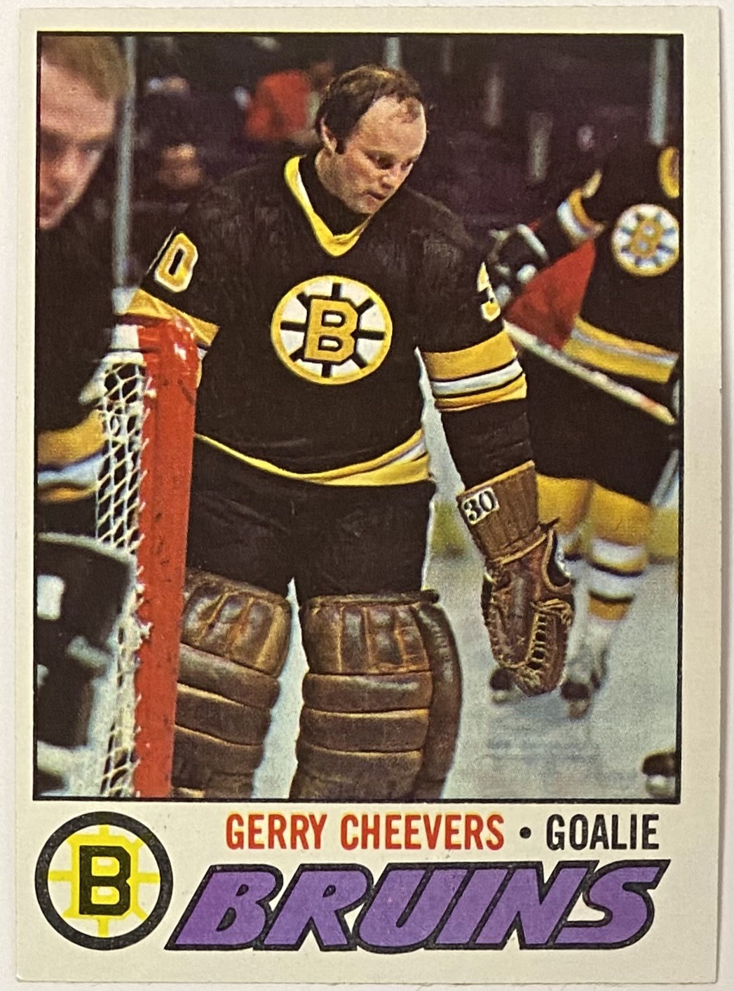 Gerry Cheevers 1977-78 Topps Boston Bruins Hockey Card - KBK Sports