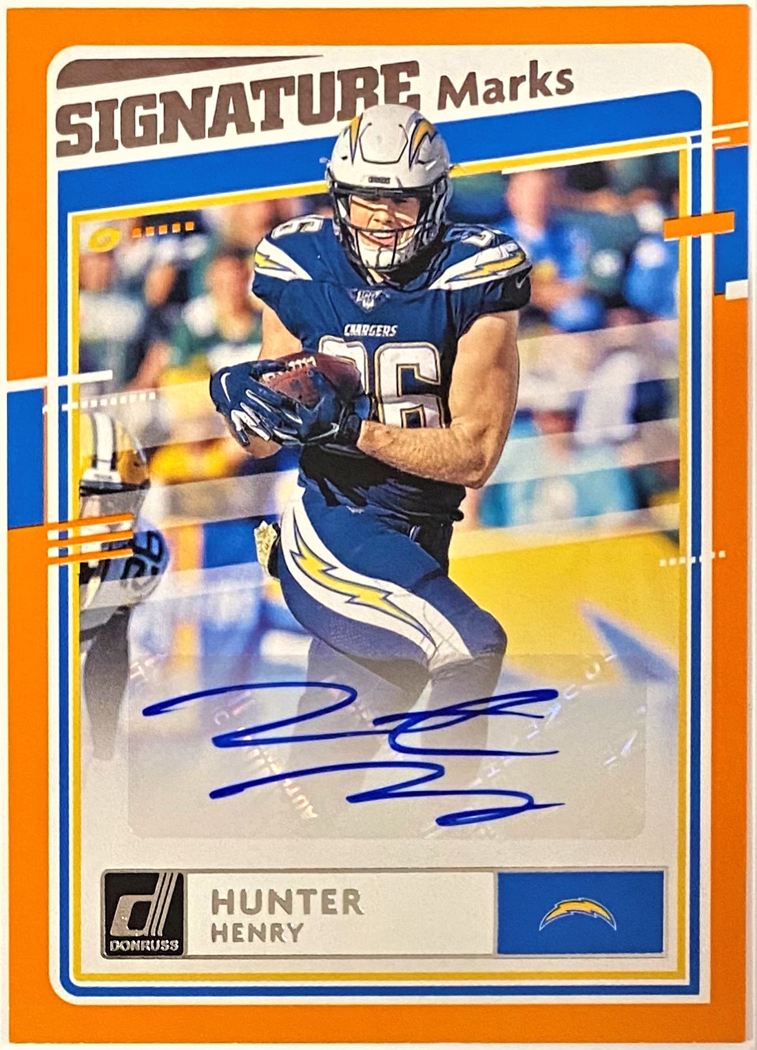 Hunter Henry Autographed 2020 Panini Donruss Football San Diego